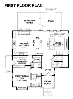 the first floor plan for a house