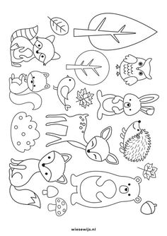 a coloring page with different animals and plants