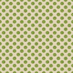 a green and white polka dot print fabric