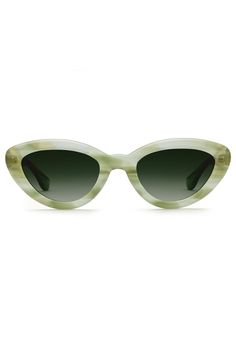 SASHA | Selene Retro Acetate Cat Eye Sunglasses, Elegant Green Cat Eye Sunglasses, Kids Stationary, Green Gradient, Holiday Wine, Green Frame, Acetate Sunglasses, Microfiber Cleaning Cloths, Eye Design