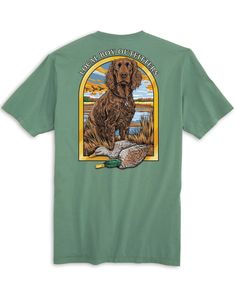 Every hunt needs a boss dog. Outdoor style meets everyday comfort in the Youth Boykin Boss Tee from Local Boy Outfitters. Crafted for daily wear, this boy's short-sleeve t-shirt is made from soft, breathable 100% cotton and features a large graphic print on the back featuring a Boykin and his latest retrieve. Each tee features a front pocket printed on the tee. 100% Preshrunk Cotton Future Man, Christmas Basket, Dress Purse, Graphic Tee Style, Tshirt Business, Boss Shirts, Country Boy, Boss T Shirt, Green Tee