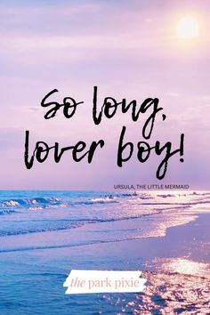 the beach with text that says so long, lover boy