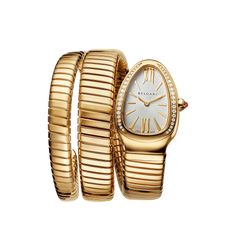 Serpenti Tubogas Watch 101923 | Bulgari Serpenti Tubogas Watch, Bulgari Watch, Bvlgari Serpenti, Watch Women, Golden Girl, Yellow Gold Bracelet, Dream Jewelry, Women's Watch, Stainless Steel Watch