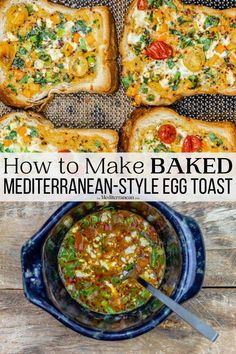 how to make baked mediterraneanan style egg toast