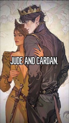 an image of a man and woman with text that reads, jude and cardan