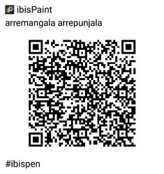 a qr code with the words ibispaint and an image of a person's face