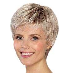 Blond Ombre, Blonde Hair With Bangs, Natural Wigs, Pixie Cut Wig, Short Straight Hair, Full Hair, Short Wavy, Wigs Online, Short Blonde