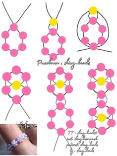 the instructions for how to make a beaded bracelet