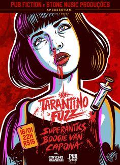 the poster for tarantino fizz's upcoming show, featuring an image of a