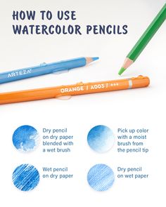 how to use watercolor pencils