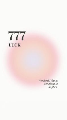 the cover of 777 lucky luck, with an abstract pink circle in the center