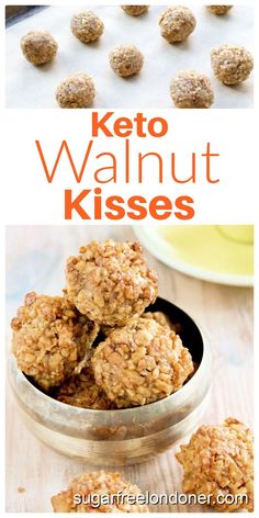 the recipe for keto walnut kisses is shown