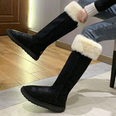 Winter Boots for Women Fleece Warm Snow Shoes Luxury Designer Furry Thigh High Boots Female Comfort Winter Boots For Women, Boots Female, Shoes Luxury, Comfortable Flats, Snow Shoes, Winter Boots Women, Boots For Women, Thigh High Boots, Tall Boots