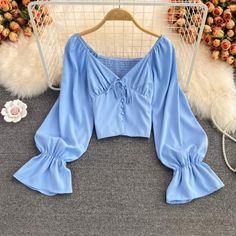 Cute V, Cropped Tops, Satin Blouse, Blush Color, Top Fabric, Black White Red, Blue Orange, Orange Black, Free Size