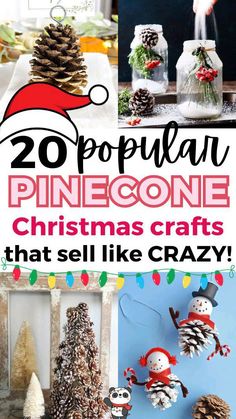 pinecone christmas crafts that sell like crazy are easy to make and fun for kids