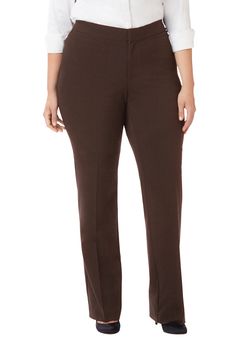 We measured thousands of real Catherines customers to develop Right Fit, the pant designed for two body shapes. If you're fullest at the hip, Curvy is your Right Fit. Polished, comfortable and slimming, this classic pant goes from work to weekend and way beyond. Two-way stretch fabric offers ultimate comfort, while the entire pant has a relaxed fit throughout. FABRIC: Our quality two-way stretch fabric gives you a smooth, comfortable fit, while retaining its elasticity and shape. So it moves whe Wedge Dress Shoes, Oversized Furniture, Corporate Fashion, Classic Pants, Sneaker Dress Shoes, Womens Scrubs, Swimsuits For All, Pants Design, Chocolate Ganache