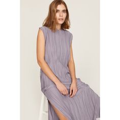 Purple crepe (100% Polyester). Shift. Sleeveless. Crew neck. Pull on. 48.5" from shoulder to hemline. Imported. Relaxed Fit Purple V-neck Dress, Anine Bing, Rent The Runway, Closet Designs, Shift Dress, Crew Neck, Fashion Design, Purple