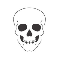 a black and white drawing of a skull