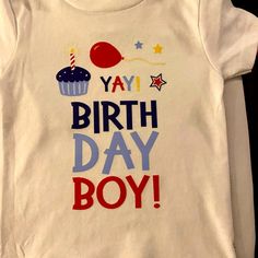 New Handmade Kids Birthday Shirts. Birthday Boy And Girl Size 12-18 Months. New. Girls White Shirt, It's My Birthday Shirt, Armor Shirt, Nike Set, Kids Birthday Shirts, Nfl Shirts, Handmade Kids, White Long Sleeve Shirt, Boy And Girl