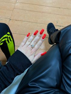 Cute Red Nails, Long Red Nails, Nails Red, Long Red, Beautiful Nails, Nails, Red, Quick Saves