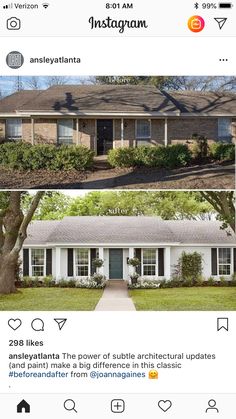 an instagramted photo of a house with the same image on it