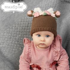 Brand New. Size 6-18month Cute Pink Winter Beanie, Cute Pink Hat For Playtime, Playful Pink Beanie, One Size Fits Most, Playful Pink Beanie (one Size Fits Most), Playful Pink Crochet Hat, One Size Fits Most, Playful Pink Beanie, Cute Knitted Cap Beanie, Cute Pink Bonnet For Spring, Cute Pink Crochet Hat For Winter