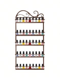 [DESIGN OF NAIL POLISH RACK]: The nail polish rack has five shelves which are used for the nail polish as well as spices. The nail polish organizer has a beautiful display consisting of five shelves, these five shelves are attractively displayed and it keeps the spice handy in the kitchen. The nail polish organizer wall mounted offers an ample space. Our nail polish shelf is easy to pick and arrange the nail polishes in it. It can easily be wall mounted or sit on countertop
[STRUCTURING OF NAIL POLISH ORGANIZER]: The bottom brackets are optionally installed. This beautiful nail polish display mounts conveniently to the wall, freeing up drawer and counter space. Perfect to display your beautiful nail polish color arrangements with this decorative and fully assembled nail polish organizer wa Nail Polish Shelf, Nail Polish Holder, Nail Polish Rack, Beautiful Nail Polish, Polish Display, Nail Polish Organizer, Nail Polish Storage, Shelf Organizer, Nail Polish Bottles