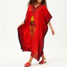 --Size Osfm S-4x One Kaftan Size *Listed Individual For Search Ability & Share-Ability Tags: Plus Size Curvy Gifts Get Well Care Package Kimono Dashiki Mumu Boho Coverup Kaftan Caftan Bohemian Vacation Lounge Celebration Party Queen Luxury Cruise Wear Wedding Bridal Party Baby Shower Girls Night Out In Extended Sizes Unisex Everyday Dressy Mom Mothers Mom In Law Mother In Law One Size One Size Fits Most Bollywood Global And Traditional Wear Winter Spring Summer Fall. All Season. All Shapes. Most Casual Red V-neck Kaftan, Red V-neck Kaftan For The Beach, Red V-neck Tunic For Vacation, Red Flowy V-neck Kaftan, Casual Red Tunic For Vacation, Flowy Red Printed Kaftan, Red V-neck Free Size Kaftan, Casual Red Printed Kaftan, Red Bohemian Flowy Kaftan