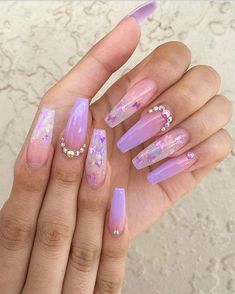 Purple Ombre Nails, Pink Ombre Nails, Blue Nail, Nail Swag, Classy Fashion