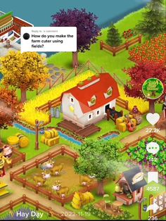 the farm life game is being played on the iphone, and it's very easy to use