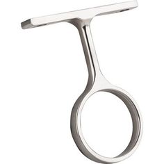 a pair of scissors sitting on top of a white surface with the handle extended up