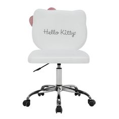 the hello kitty office chair is white