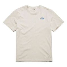 THE NORTH FACE Basic Cotton T-shirt 'Beige' NT7UM20D White Crew Neck Top By The North Face, The North Face Crew Neck Tops For Outdoor, The North Face Shirt, North Face Shirt, Thrift Store Outfits, North Face Shirts, Christmas Clothes, Stylish Sneakers, Christmas Outfit