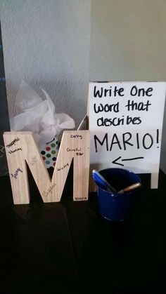 a sign that says write one word that doesn't mean it is marjo