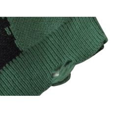 This stylish Vintage Distressed Color-Block Knit Sweater is perfect for adding a unique touch to any look. Crafted from high-quality polyester, it is durable and comfortable. The distressed and color-block design provides a unique vintage flair. Costume Bags, Block Design, Green Sweater, Bra Set, Handbag Backpack, Black Sweaters, Unique Vintage, Hosiery, Knit Sweater