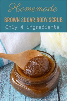 Brown Sugar Body Scrub, Make Brown Sugar, Diy Body Scrub, Crazy Mom, Exfoliating Body Scrub, Scrub Recipe, Sugar Body Scrub, Sugar Body