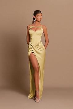 We could custom made 70+ colors all sizes, if you do not not find the color name listed, pls leave message on special instruction to note the exact color you need.Also custom size is available, if you need your dress customized, pls leave yourbust, waist, hips barefoot heightsize in the order remark. Thank you. Luxury Yellow Silk Evening Dress, Luxury Yellow A-line Dress, Yellow Embellished Silk Dress, Yellow V-neck Slip Dress, Luxury Yellow V-neck Dress, Gown Neckline, Colour Names List, Cutout Neckline, Classy Prom