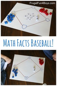 this is an easy math activity for kids to practice baseball