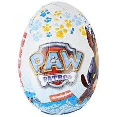 an easter egg with paw patrol on it