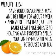 Witch Tips, Magickal Herbs, Orange Peels, Kitchen Witchery, Witch Shop, Wiccan Witch