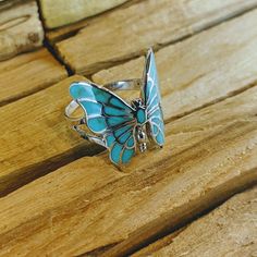 Discover the exquisite beauty of our 925 solid sterling silver butterfly ring, adorned with vibrant turquoise on the wings and body. This elegant turquoise silver ring is perfect for any occasion, crafted with love and care by skilled artisans. It makes a perfect gift for all ages and is ideal for any event or everyday wear. Guaranteed Genuine Stamped .925 Sterling Silver, Not Plated, Not Filled Average weight: 5.8 grams If you need additional pictures or have any questions, please feel free to Ring Gift Ideas, Ring Butterfly, Turquoise Butterfly, Ring Turquoise, Native Jewelry, Butterfly Ring, Average Weight, 925 Ring, Silver Butterfly