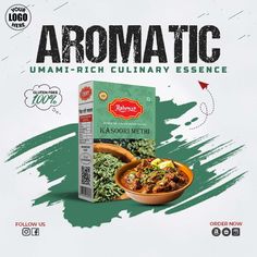 an ad for aromaic is shown with the image of a bowl full of food