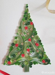 an ornament made to look like a christmas tree