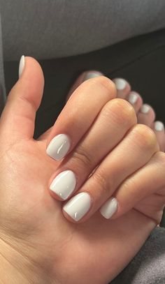 White Gel Nails, Milky Nails, White Nail, Short Acrylic Nails Designs