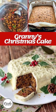 Looking for a Christmas cake recipe with a twist? This fruitcake blends rum and orange juice with dried fruits, spices, and a luscious layer of marzipan or brandy buttercream icing. A festive favourite! Different Cake Icing Recipes, Moist Christmas Fruit Cake, Christmas Cake Traditional, Fruit Cake For Christmas, Best Christmas Fruit Cake Recipe, Iced Christmas Cake, Xmas Fruit Cake, Christmas Fruit Cake Recipe Traditional, Christmas Cake Icing