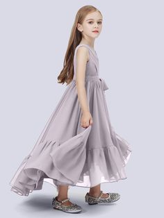 Description: Sleeveless Asymmetrical Chiffon Junior Bridesmaid Dress Details: Silhouette: A-line Fabric: Chiffon Neckline: V Neck Sleeve Length: Sleeveless Embellishment: Bowknot Floor-length chiffon dress. With padding and boning. Available in full-size range (J4-J16) and in custom size Ask a question Watermelon Bridesmaid Dress, Jr Bridesmaid, Rust Bridesmaid Dress, Dress Georgette, Full Maxi Skirt, Junior Bridesmaid Dress, Burgundy Bridesmaid Dresses, Dress Order, Junior Bridesmaid Dresses