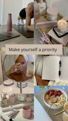 Studera Motivation, Fitness Vision Board, Make Yourself A Priority, Dream Vision Board, Beauty Habits, Vie Motivation, Healthy Lifestyle Motivation, Healthy Girl