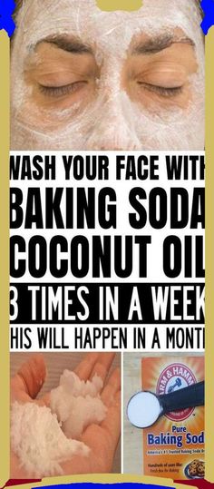 Coconut Oil Face Wash, Coconut Oil And Baking Soda, Oil Face Wash, Baking Soda Coconut Oil, Coconut Oil For Face, Beauty Remedies, Mascara Facial