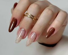 Pedicure Inspiration, Summer Gel Nails, Wow Nails, Brown Nails, Funky Nails, Chic Nails, Fancy Nails, Nail Shapes, Manicure Pedicure