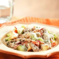 Salada árabe com sardinha - Receitas com sardinha: veja como fazer pratos com o peixe Light Recipes, Pasta Salad, Potato Salad, Seafood, Tacos, Low Carb, Food And Drink, Chef, Salad